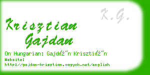 krisztian gajdan business card